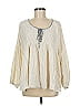 Mystree Ivory Long Sleeve Blouse Size M - photo 1