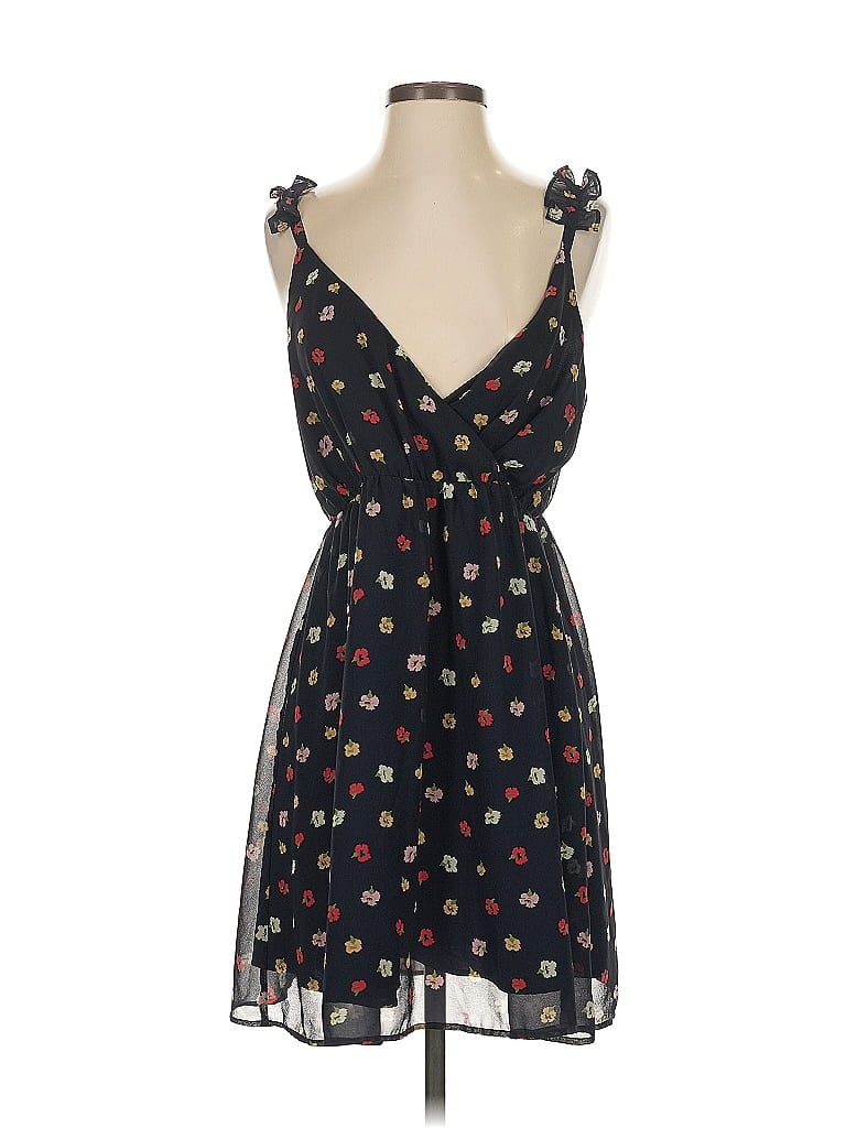 Meadow Rue 100% Polyester Hearts Black Casual Dress Size 2 - photo 1