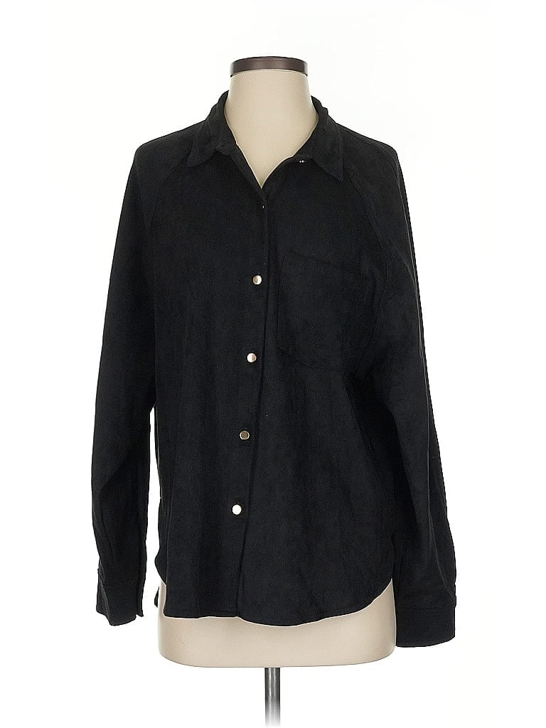 Pre-owned Hyfve Long Sleeve Blouse In Black