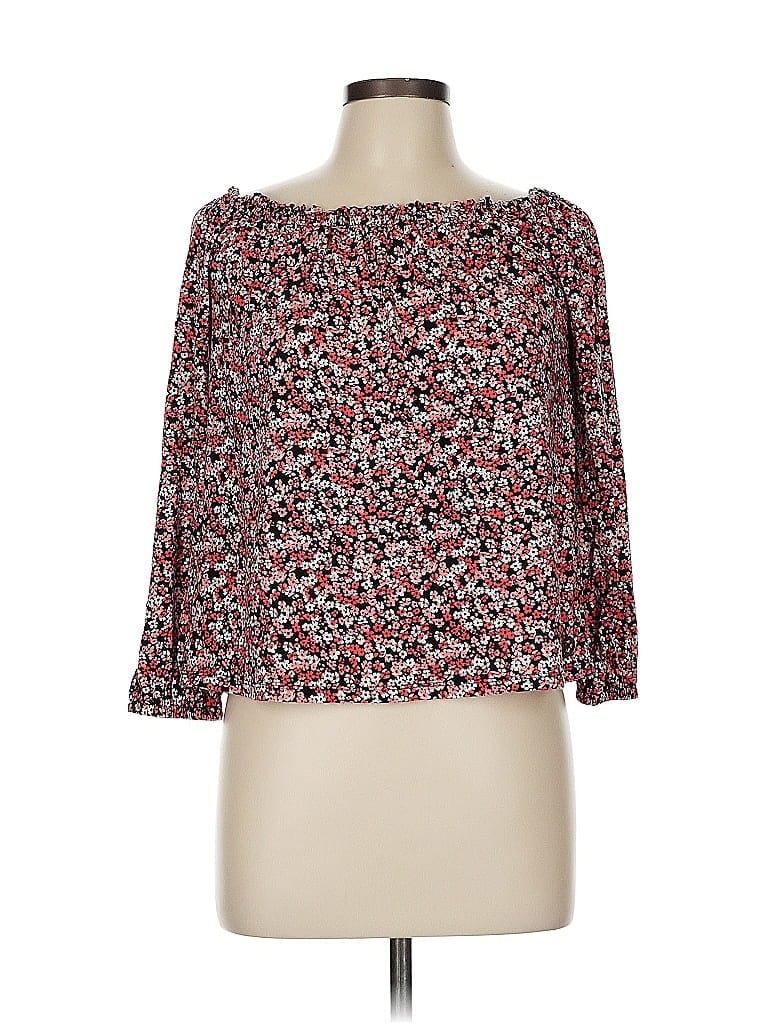 Pre-owned Michael Michael Kors 3/4 Sleeve Blouse In Pink