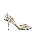 Jimmy Choo Silver Gold Glitter fabric India slingback sandals Size EU 38 - photo 1