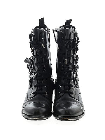 Valentino Garavani Calfskin Techno Couture Combat Boots (view 2)