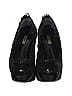 Dolce & Gabbana 100% Suede Black Suede Lace Trim Heels Size EU 39 - photo 2