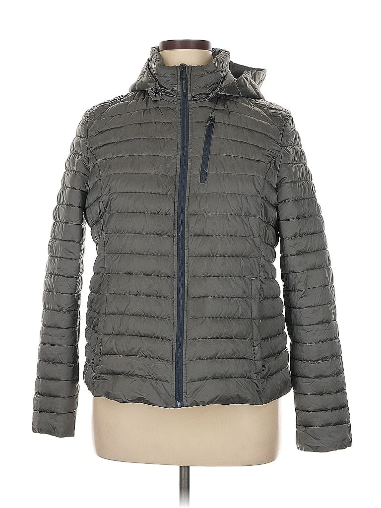 Nautica 100% Nylon Solid Gray Jacket Size XL - photo 1