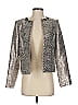 Tahari by ASL Metallic Silver Blazer Size 4 - photo 1
