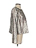 Tahari by ASL Metallic Silver Blazer Size 4 - photo 4