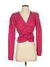 WAYF Animal Print Pink Long Sleeve Blouse Size XS - photo 1