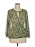 George 100% Polyester Green 3/4 Sleeve Blouse Size 1X - photo 1