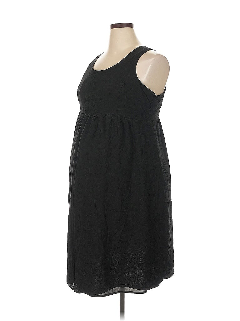 Gap - Maternity 100% Rayon Solid Black Casual Dress Size XL - photo 1