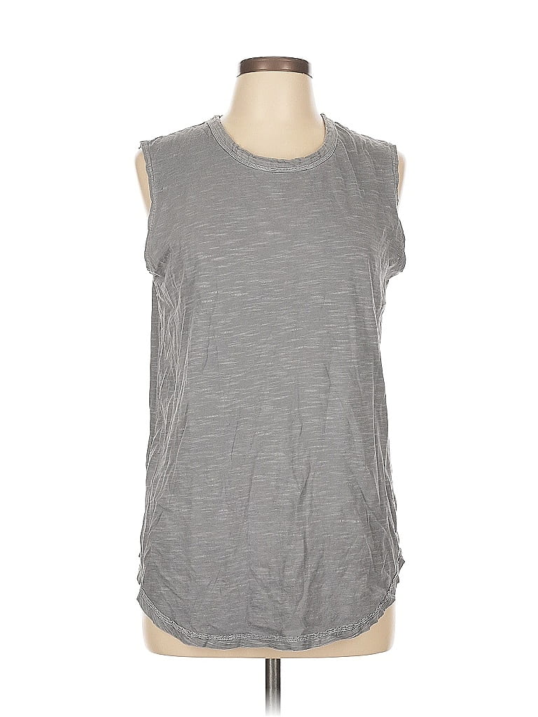 ALTERNATIVE 100% Cotton Gray Sleeveless T-Shirt Size L - photo 1