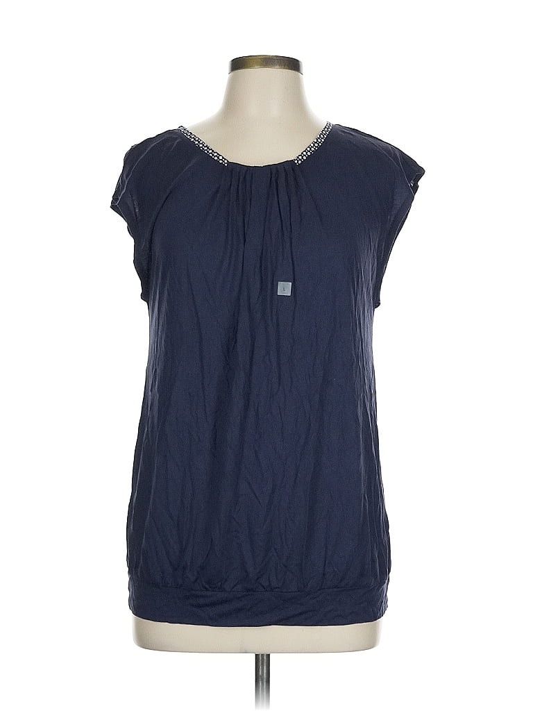 Ann Taylor LOFT Outlet Blue Sleeveless T-Shirt Size L - photo 1