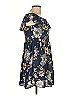 Xhilaration 100% Polyester Floral Blue Casual Dress Size L - photo 4