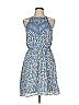 Mi ami 100% Polyester Paisley Blue Casual Dress Size L - photo 1