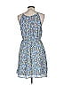 Mi ami 100% Polyester Paisley Blue Casual Dress Size L - photo 2
