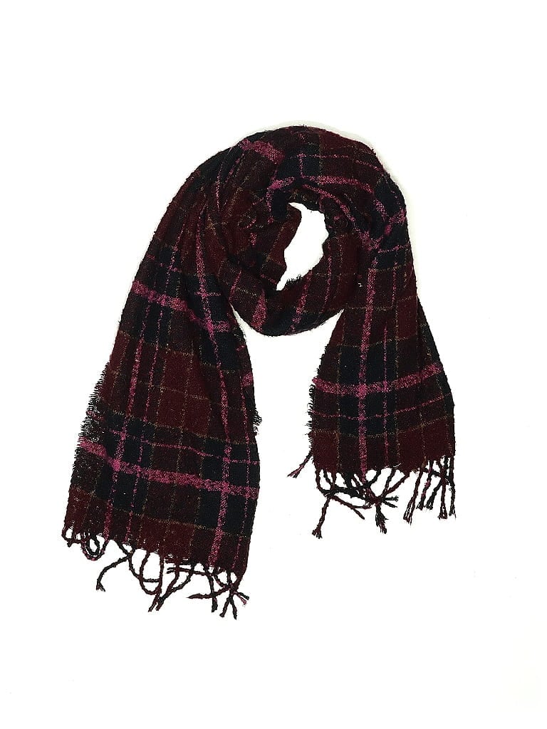 Panache 100% Polyester Plaid Burgundy Scarf One size - photo 1
