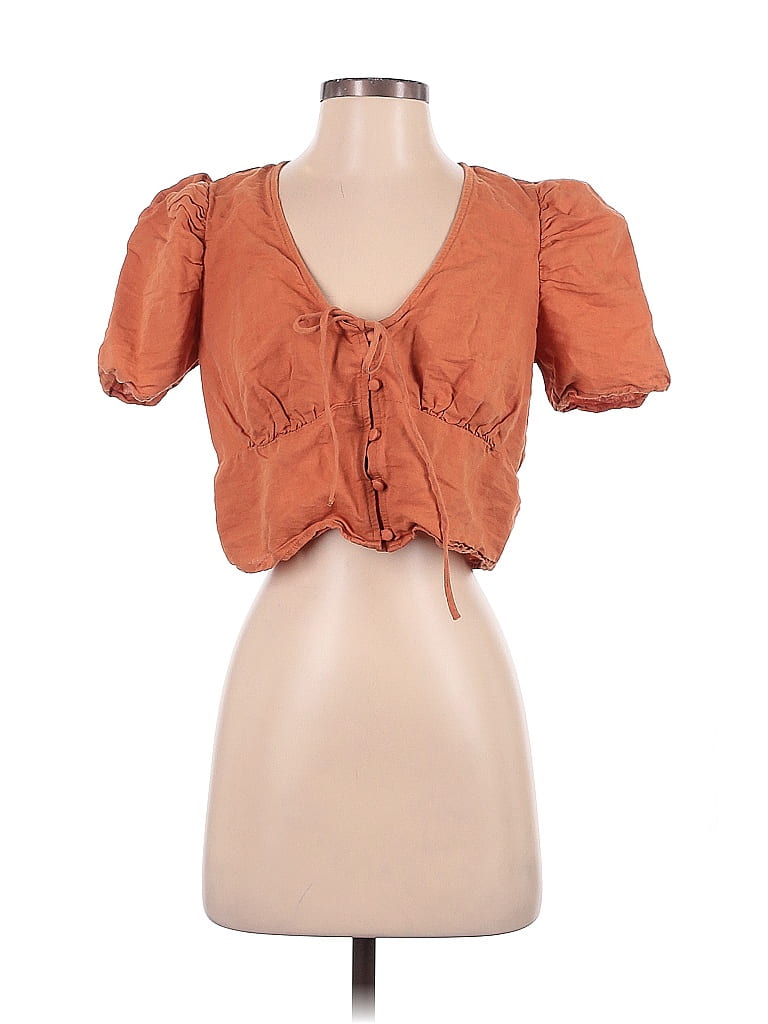 Levi's Orange Short Sleeve Blouse Size S - photo 1