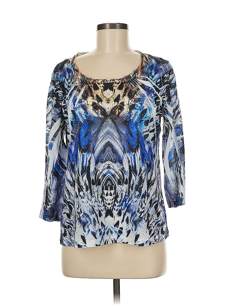 Click to view more detailed imagery on our partner's website Pre-owned Chico's 3/4 Sleeve Blouse In Blue