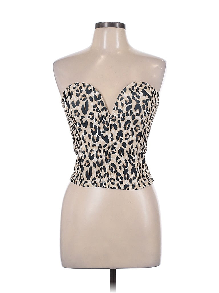 White Fox 100% Polyester Tan Tube Top Size L - photo 1