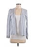 Lou & Grey for LOFT Stripes Gray Cardigan Size M - photo 1