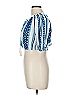 Elan 100% Cotton Blue Short Sleeve Blouse Size M - photo 5
