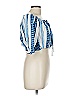 Elan 100% Cotton Blue Short Sleeve Blouse Size M - photo 4