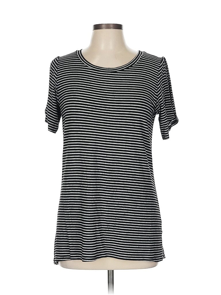 Pre-owned Bar Iii Short Sleeve T-shirt In Black