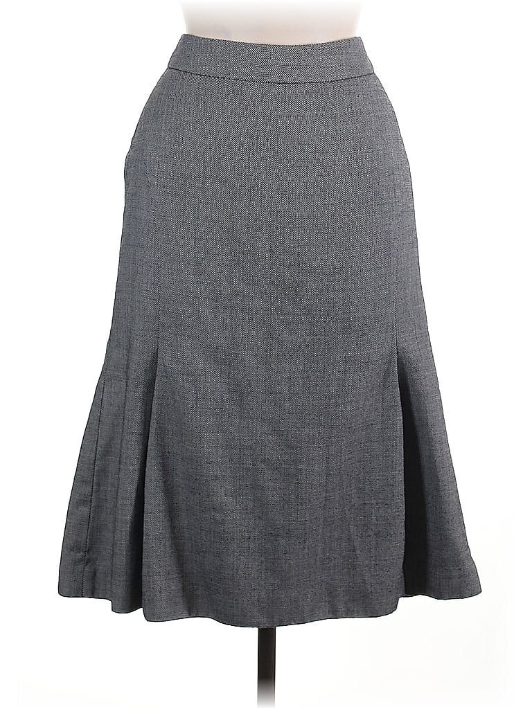 Ann Taylor LOFT Solid Gray Wool Skirt Size 6 - photo 1