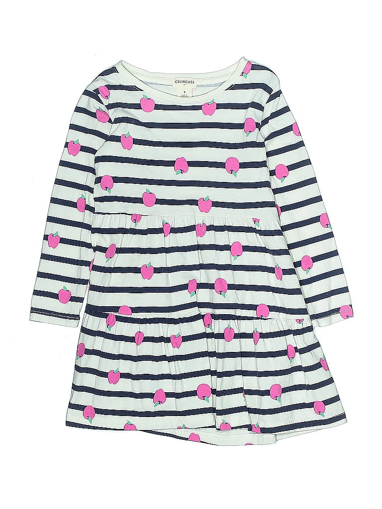 Crewcuts Outlet 100% Cotton Hearts White Dress Size 3 - photo 1