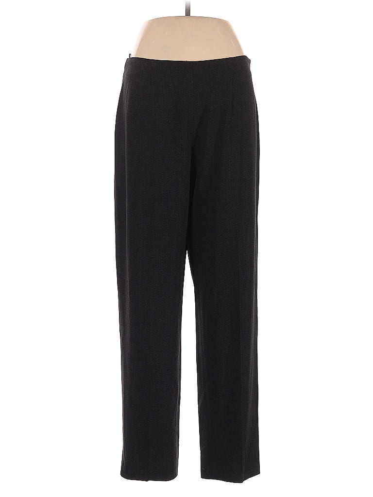 Piazza Sempione Solid Black Wool Pants Size EU (IT) 46 / US 10 - photo 1
