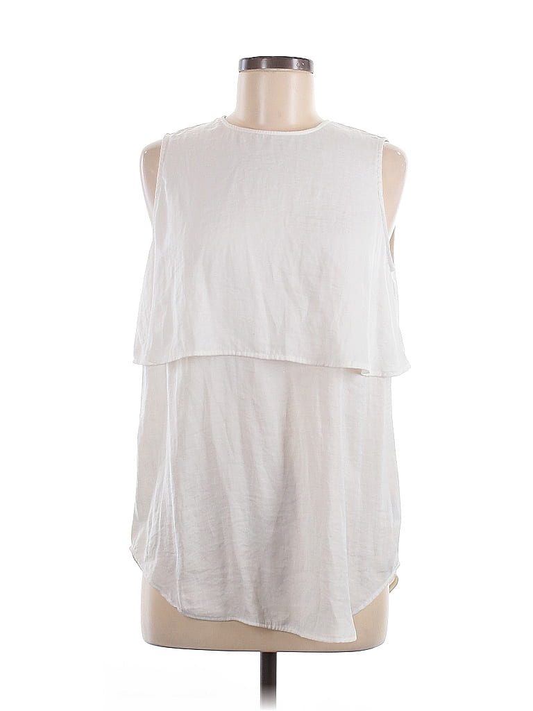 Mossimo 100% Polyester White Sleeveless Blouse Size M - photo 1