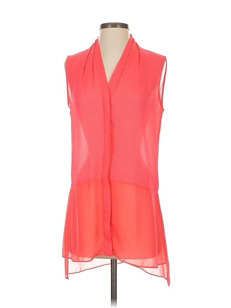 Pre-owned Tahari Sleeveless Blouse In Orange