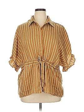 Zara 3/4 Sleeve Button Down Shirt