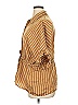 Zara Stripes Brown 3/4 Sleeve Button-Down Shirt Size XL - photo 5