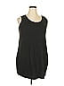 Ellos Black Sleeveless T-Shirt Size 18 - photo 1