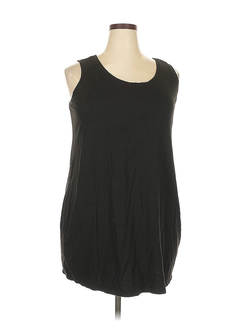 Ellos Black Sleeveless T-Shirt Size 18 - photo 1