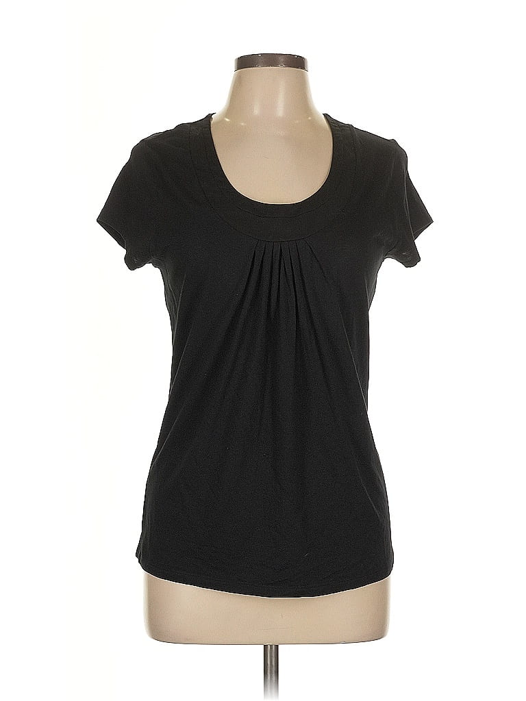 Ann Taylor Factory Black Short Sleeve Top Size L - photo 1