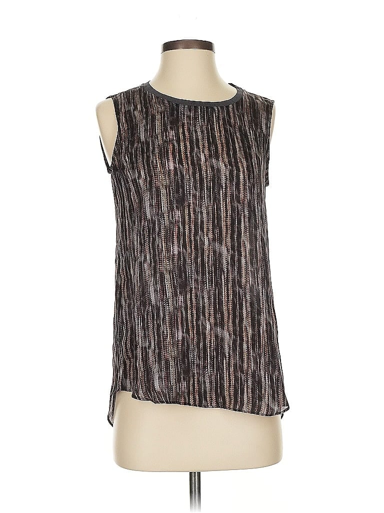 Pre-owned Theyskens' Theory Sleeveless Silk Top Brown Halter Neckline Tops