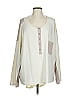 Pol Ivory Long Sleeve Henley Size L - photo 1