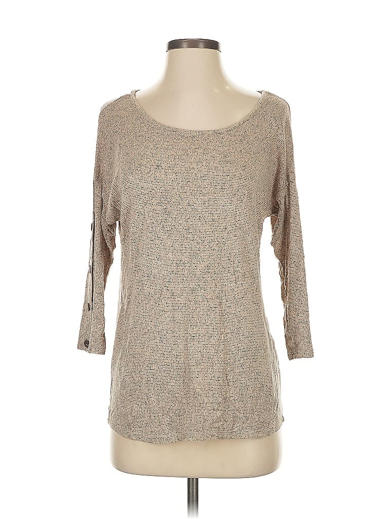 Pre-owned Naif 3/4 Sleeve T-shirt In Brown