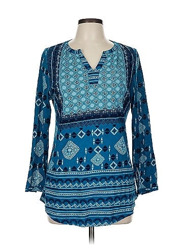 Indigo Long Sleeve Blouse (view 1)