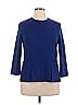 Doncaster Collection Blue 3/4 Sleeve Top Size 1X - photo 1