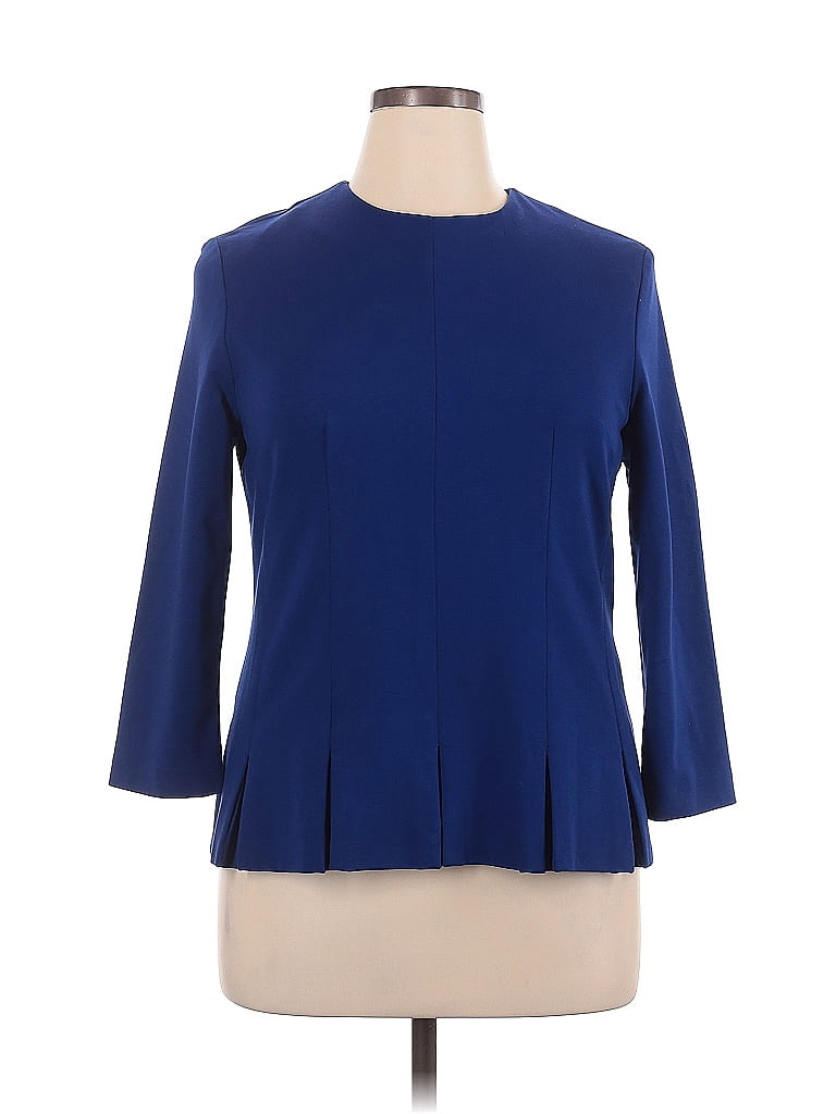 Doncaster Collection Blue 3/4 Sleeve Top Size 1X - photo 1