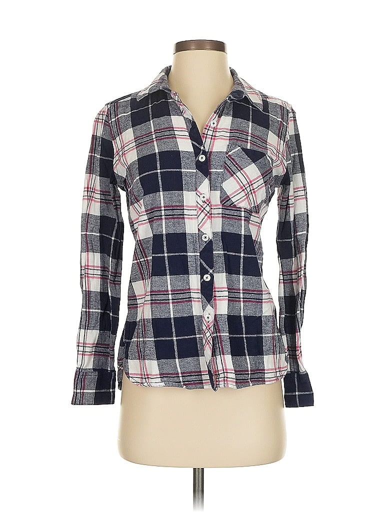 Pre-owned Woolrich Long Sleeve Button Down Shirt In Blue