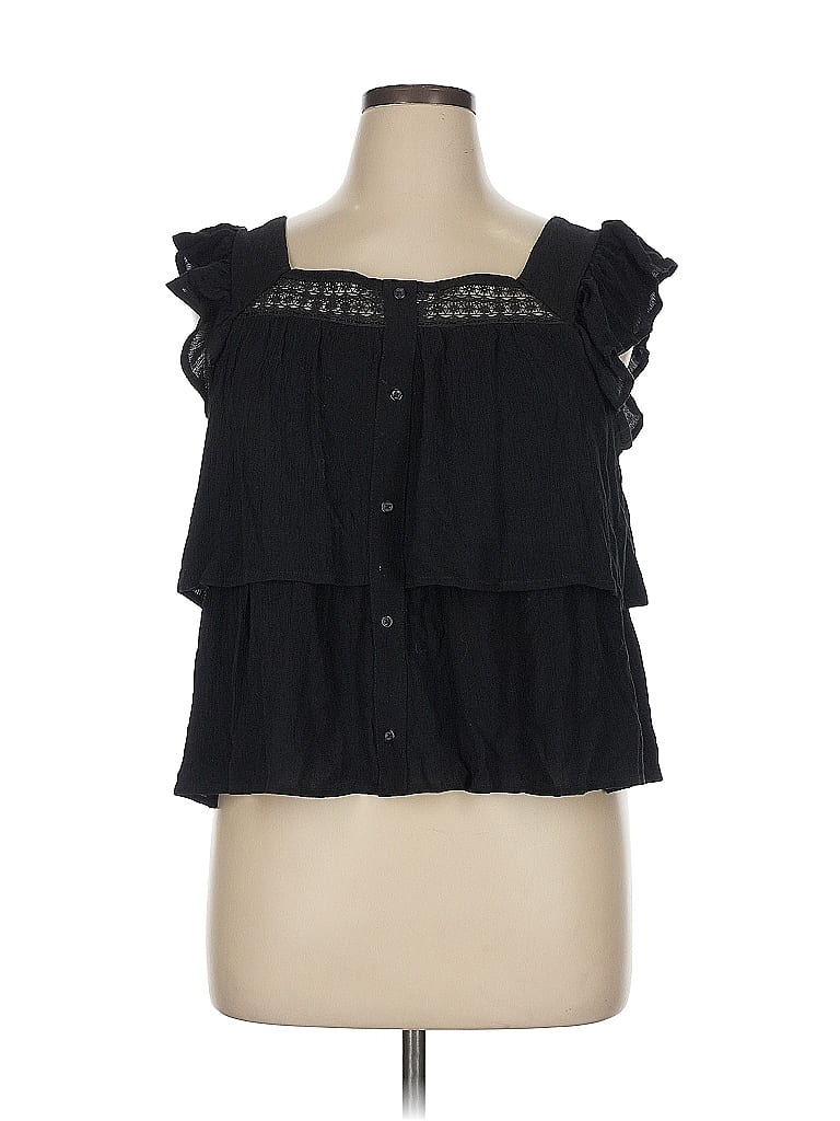 Wallflower Black Sleeveless Blouse Size XL - photo 1