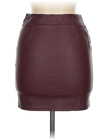 Naked Wardrobe Faux Leather Skirt (view 2)
