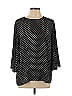 Ann Taylor Factory 100% Polyester Polka Dots Black 3/4 Sleeve T-Shirt Size L - photo 1