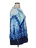 JM Collection Blue 3/4 Sleeve Blouse Size 0X - photo 4