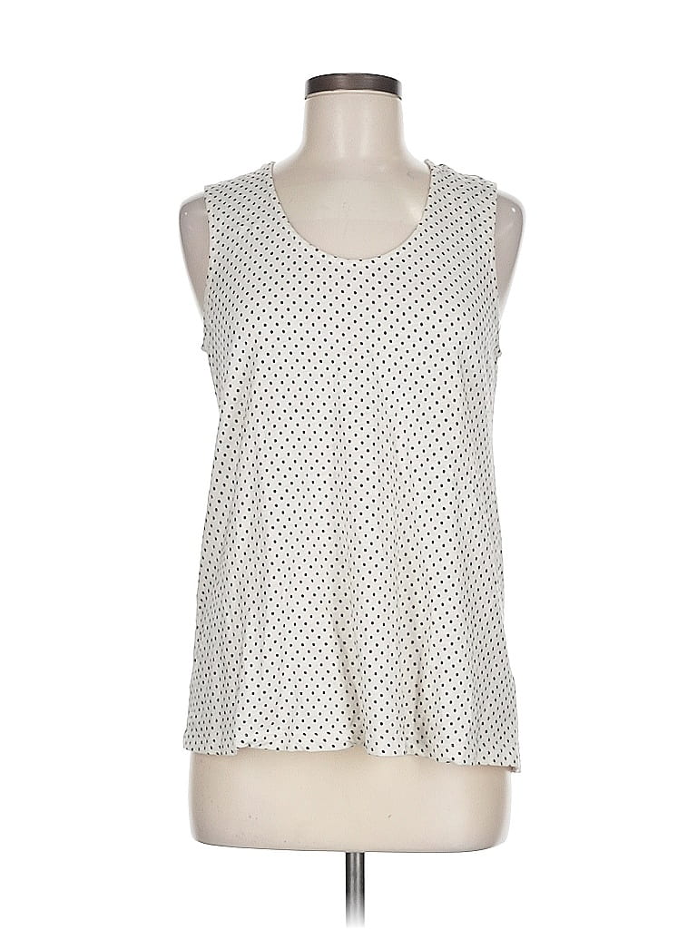 Pre-owned Amour Vert Sleeveless Blouse In White