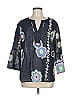 AG Gray Blue 3/4 Sleeve Blouse Size 6 - photo 1