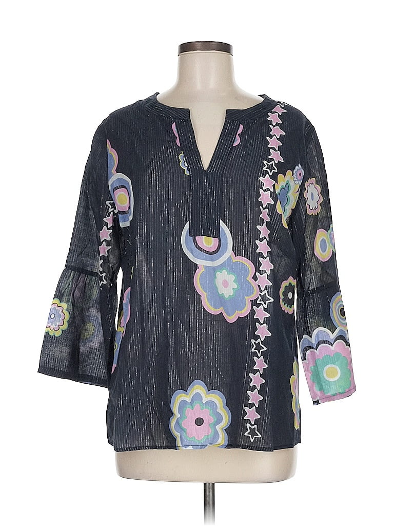 AG Gray Blue 3/4 Sleeve Blouse Size 6 - photo 1